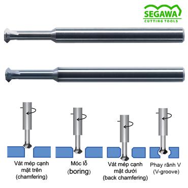 Dao phay vát mép cạnh hai mặt | back chamfering multi-cutter | Segawa Tool
