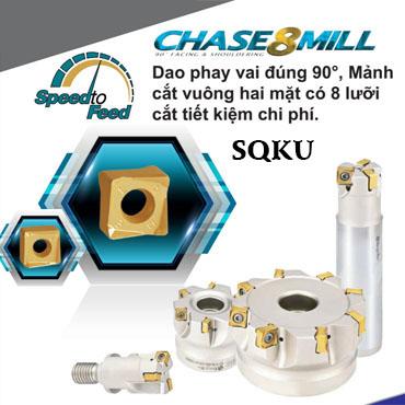 Dao Phay Gắn Mảnh Chase8Mill SQKU (Thanh thế SEMT, SEKT) | Taegutec